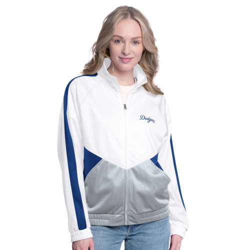 Los Angeles Dodgers Womens Track Jacket Full Zip Two Tone Two Sided GIII