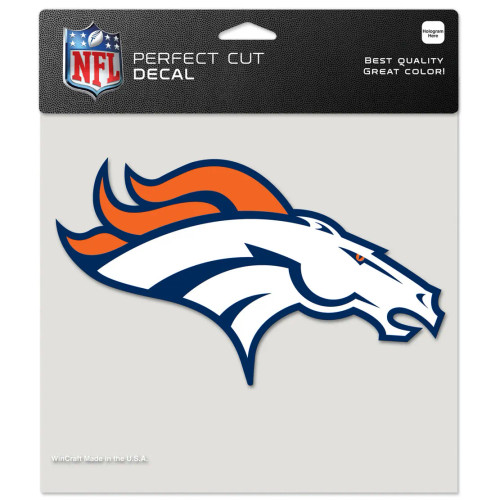 Denver Broncos 8x8 Perfect Cut Color Decal by Wincraft