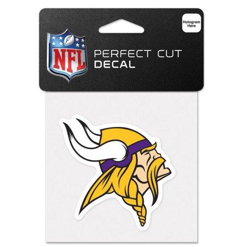 Minnesota Vikings Gold and Purple 4x4 Perfect Cut Decal by Wincraft 