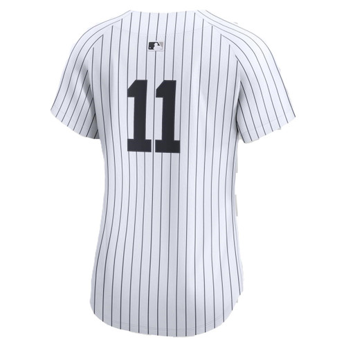 New York Yankees Womens White Pinstripe Nike Aaron Judge #99 Limited Home Players Jersey