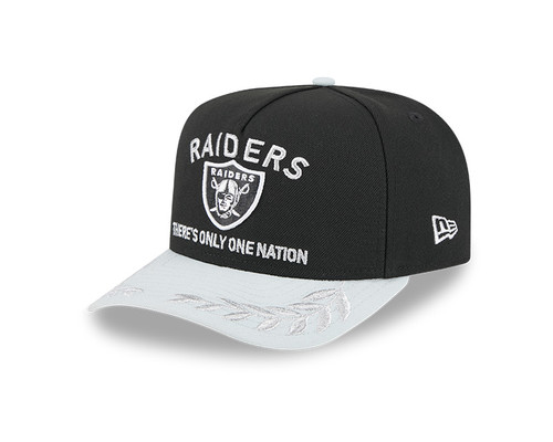 Las Vegas Raiders Black and White Two Toned 9Fifty NFL Draft Snapback Hat by New Era 