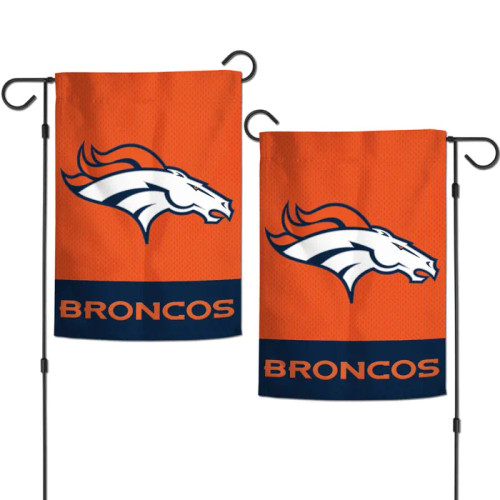 Denver Broncos 12x18 Two Sided Garden Flag with Team Logo by Wincraft 