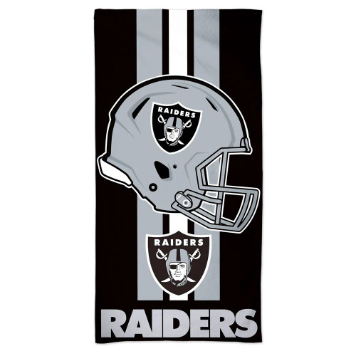  Las Vegas Raiders 30x60 Beach Towel with Team Helmet Logo by Wincraft 
