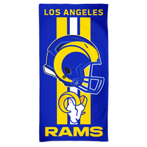 Los Angeles Rams 30x60 Beach Towel with Team Helmet Logo by Wincraft 