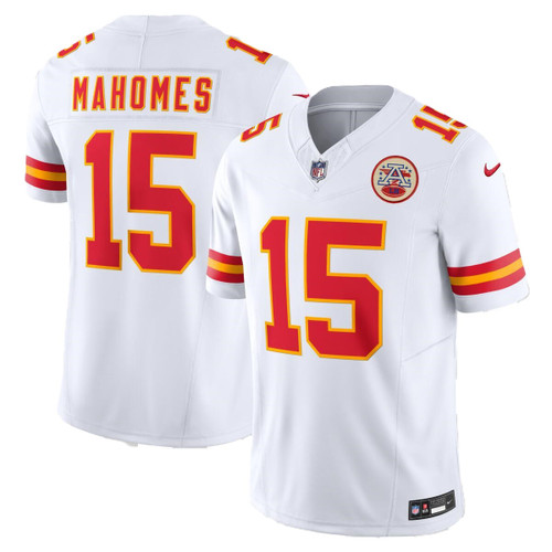 Kansas City Chiefs Mens White Nike Limited Patrick Mahomes #15 Vapor Players Road Jersey