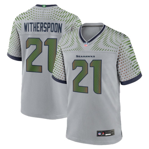Seattle Seahawks Mens Grey with Pearl Green Nike Devon Witherspoon #21 Rivalry Players Jersey Seattle Seahawks Mens Grey with Pearl Green Nike Devon Witherspoon #21 Rivalry Players Jersey