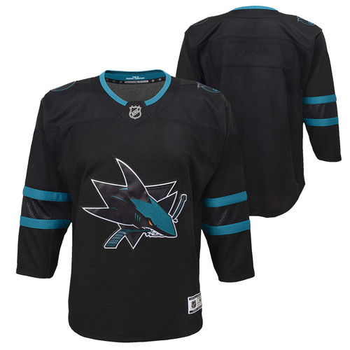 San Jose Sharks Premier Black 3rd Alt Replica Jersey - Toddler