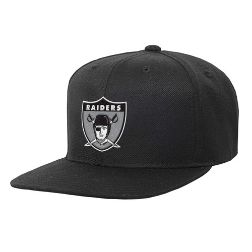 Las Vegas Raiders Mitchell & Ness Black Primary Logo Snap Back Hat - Kids