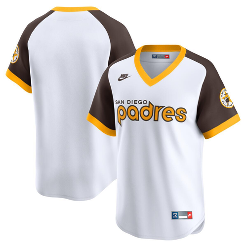 San Diego Padres Nike Cooperstown 1978 White Brown and Gold Replica Team Jersey - Men's 