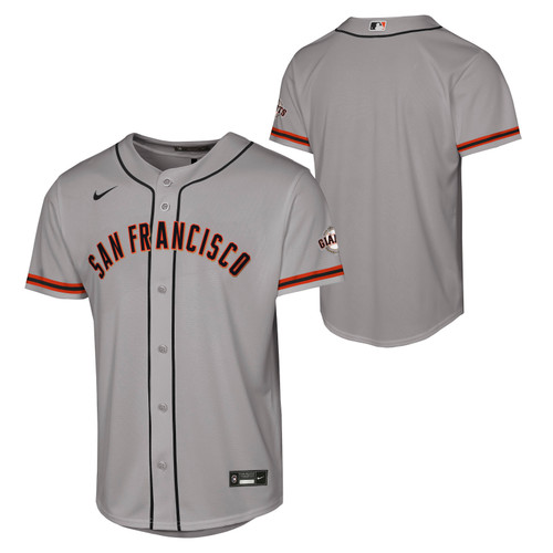 San Francisco Giants Youth Stitched Road Jersey Blank Grey