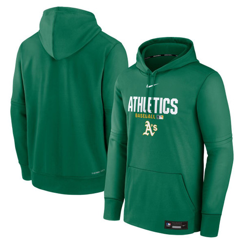 Oakland Athletics Mens Hooded Pullover Sweatshirt Clover Green