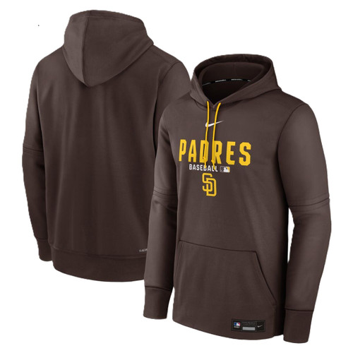 San Diego Padres Mens Hooded Pullover Sweatshirt Brown