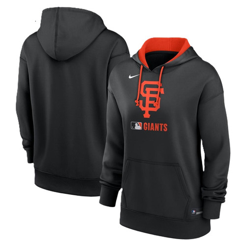 San Francisco Giants Womens Pullover Hooded Sweatshirt Black Nike