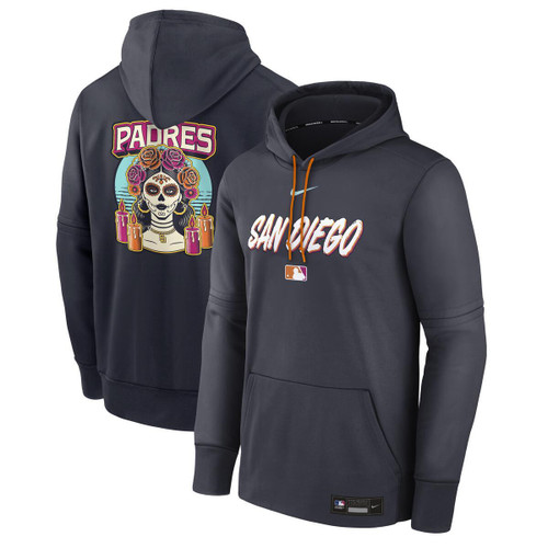 San Diego Padres Mens Pullover Hooded Sweatshirt 2 Sided City Connect Nike
