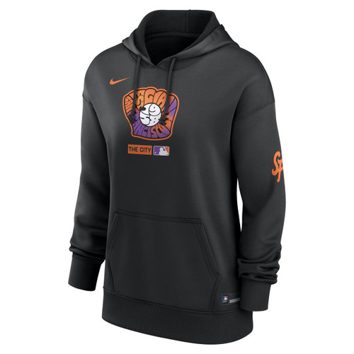 San Francisco Giants Womens Pullover Hooded Sweatshirt City Connect Black Nike
