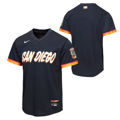San Diego Padres Youth City Connect Jersey Dark Obsidian Blank Nike