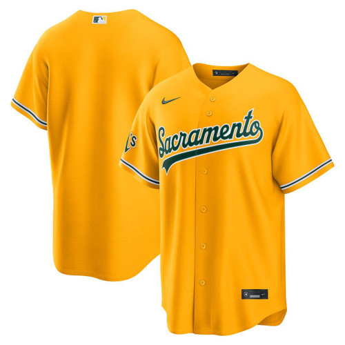 Sacramento Athletics Mens Alternate Jersey Blank Gold
