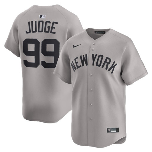 New York Yankees Arron Judge # 99 Limited Road Jersey Grey Mens