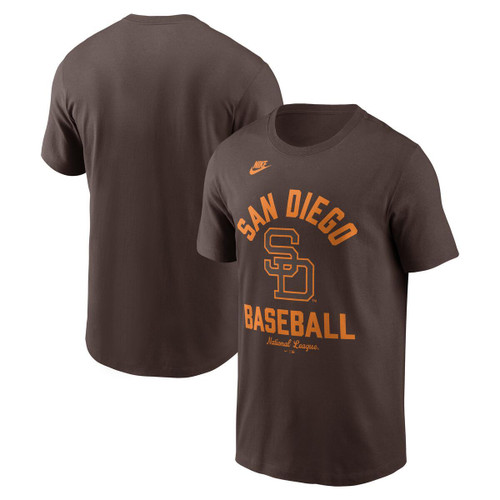 San Diego Padres Mens Retro Tee Black And Orange Nike