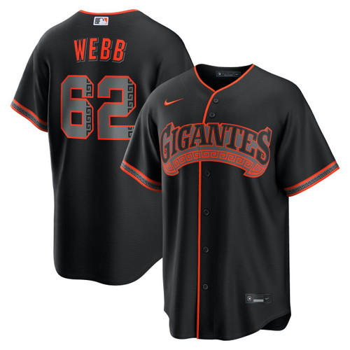 San Francisco Giants Logan Webb # 62 Gigantes Replica Jersey Anthracite Nike