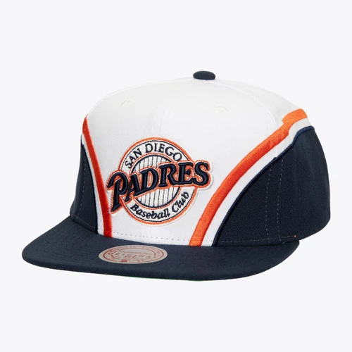 San Diego Padres Snapback Hat Retro Logo White Mitchell And Ness