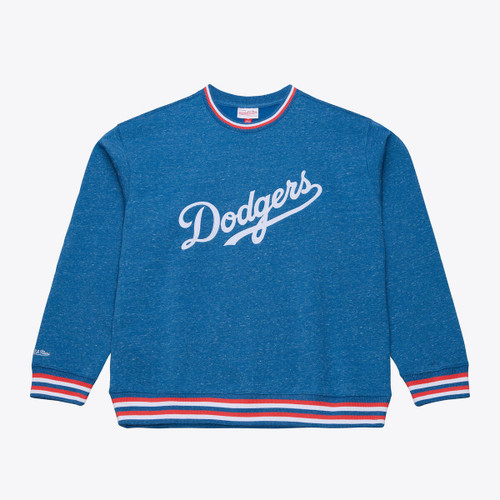 Los Angeles Dodgers Mens Crew Sweatshirt Blue Mitchell And Ness