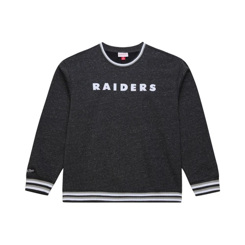 Las Vegas Raiders Mens Crew Sweatshirt Black Mitchell And Ness
