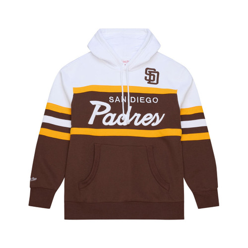San Diego Padres Mens Pullover Hooded Sweatshirt 3 Color Mitchell And Ness