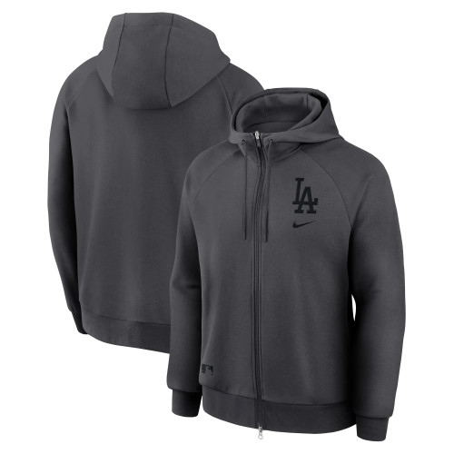 Los Angles Dodgers Winning Time Anthracite Full-Zip Dri-FIT Nike Hoodie