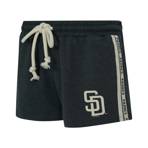  San Diego Padres Ladies Charcoal Birch French Terry Shorts by College Concepts