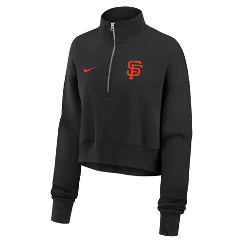 San Francisco Giants Womens 1/4 Zip 2 Sided Jacket Black Nike