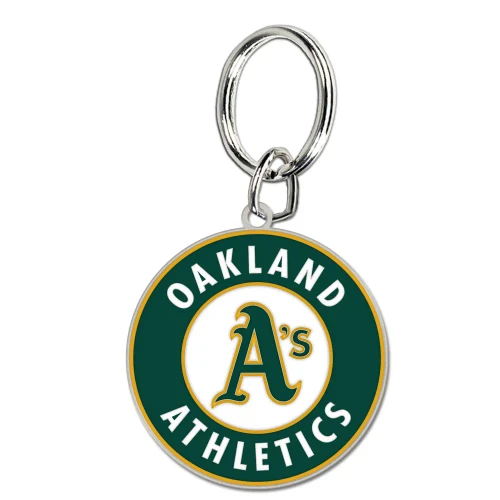 Oakland Athletics Large Logo Metal Key Chain By Wincraft