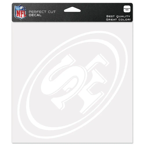 San Francisco 49ers 8"X8" Decal With White Logo By Wincraft