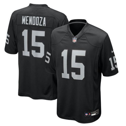 Las Vegas Raiders Fernando Mendoza # 15 Men's Game Replica Jersey Home Black Nike