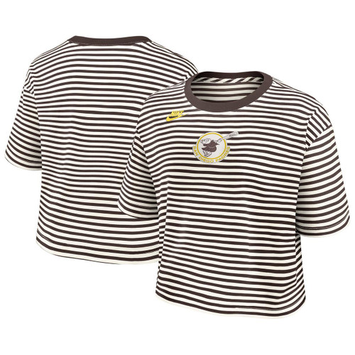 San Diego Padres Women's Pinstripe Crop Tee Nike