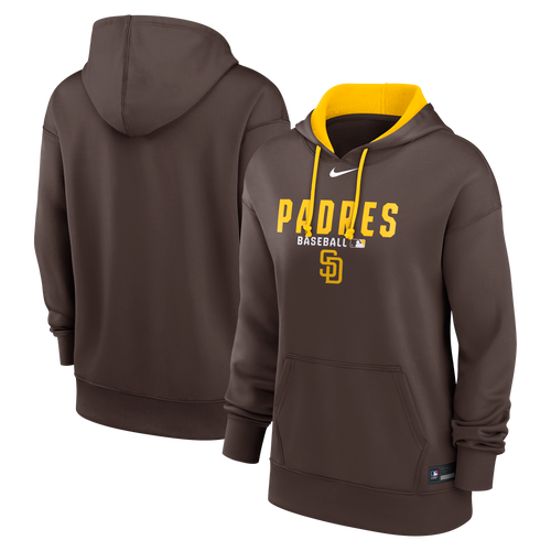 San Diego Padres Women's Pullover Hooded Sweatshirt Brown Nike