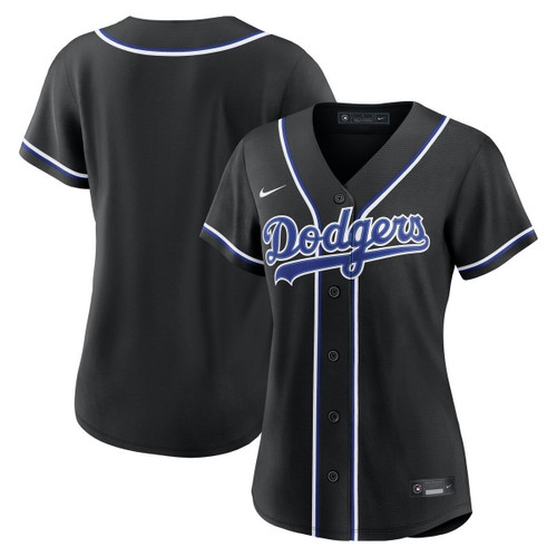 Los Angeles Dodgers Women's Replica Jersey Carbon Black Nike