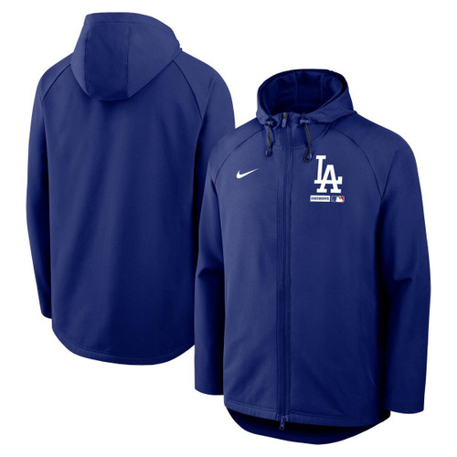 Los Angeles Dodgers Men's Full Zip Hooded Jacket Blue Nike