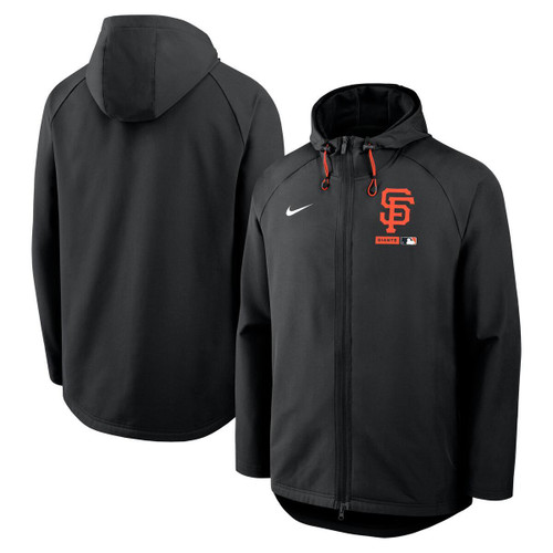 San Francisco Giants Men's Full Zip Hooded Jacket Black Nike