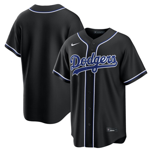 Los Angeles Dodgers Men's Fashion Replica Jersey Carbon Black Nike