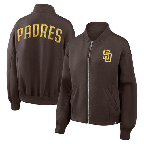 San Diego Padres Women's Full Zip Two Sided Jacket Brown Nike