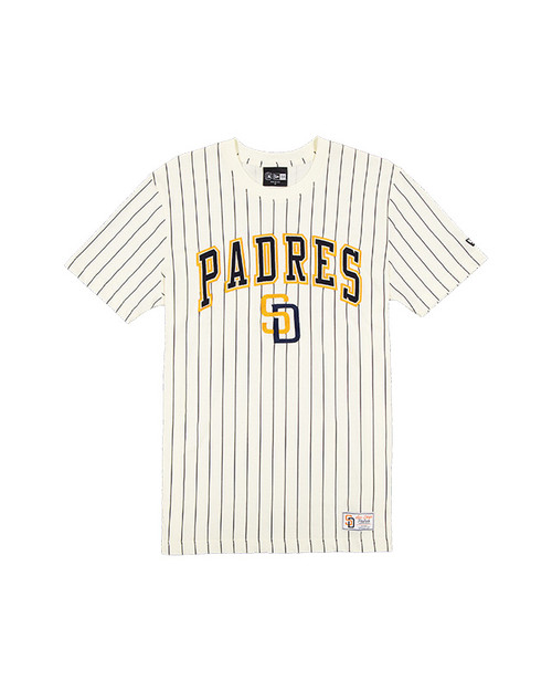 San Diego Padres Men's City Connect Pinstripe Shirt Cream New Era