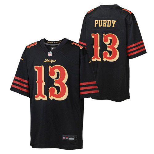 San Francisco 49ers Brock Purdy # 13 Youth Rivalry Game Jersey Black Nike