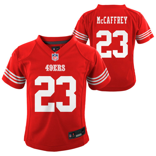 San Francisco 49ers Christian McCaffrey #  23 Youth Toddler Game Jersey Home Red Nike
