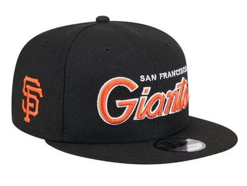 San Francisco Giants Black New Era Script 9FIFTY Snapback Hat