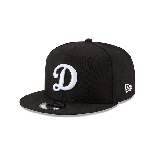 Los Angeles Dodgers D Logo Black and White New Era 9Fifty Snapback Hat
