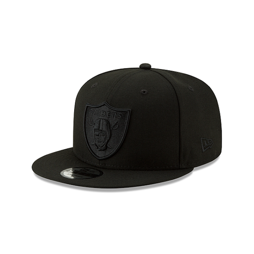 Las Vegas Raiders 9Fifty Black On Black Snapback Hat New Era