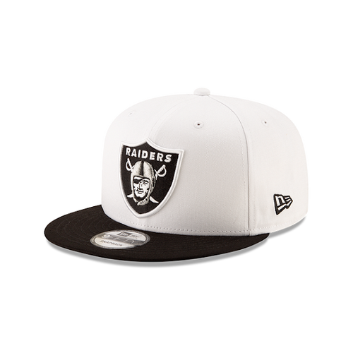 Las Vegas Raiders 9Fifty Basic Logo White And Black Snapback Hat New Era