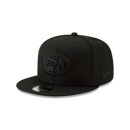 San Francisco 49ers 9Fifty Basic Logo Black On Black Snapback Hat New Era