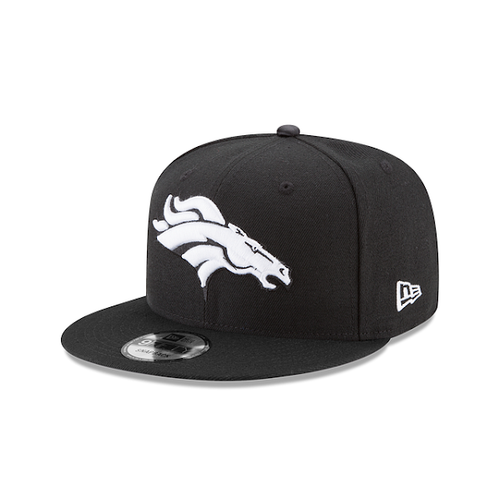 Denver Broncos 9Fifty Black With White Logo Snapback Hat New Era